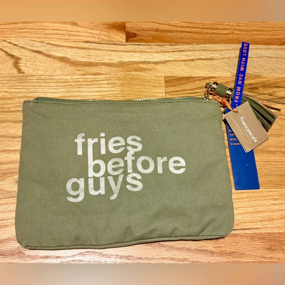 Violet Ray Francesca's Olive Green Clutch